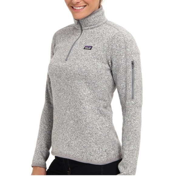 Patagonia Better Sweater Gray 1/4 Zip Fleece Long Sleeve Knit Top Warm Soft XS - Picture 1 of 11